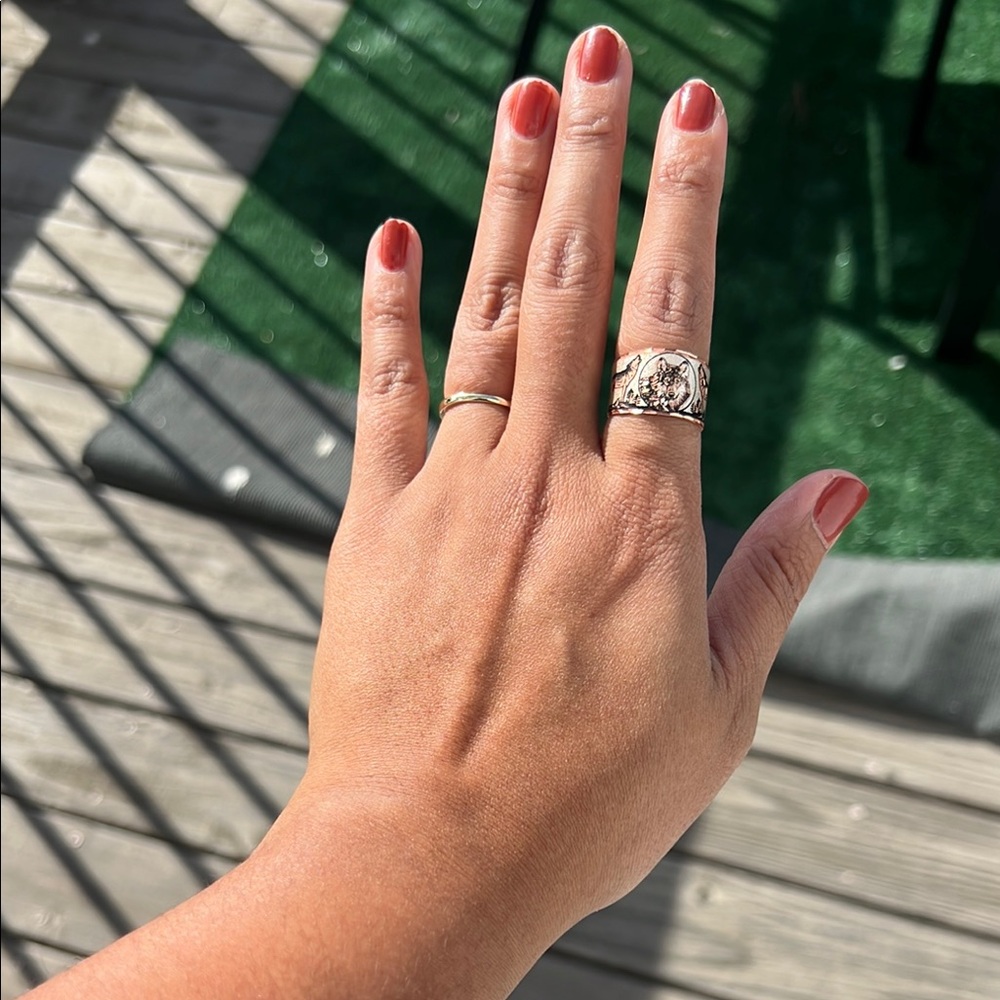 Copper Wolf Design Ring - image 7